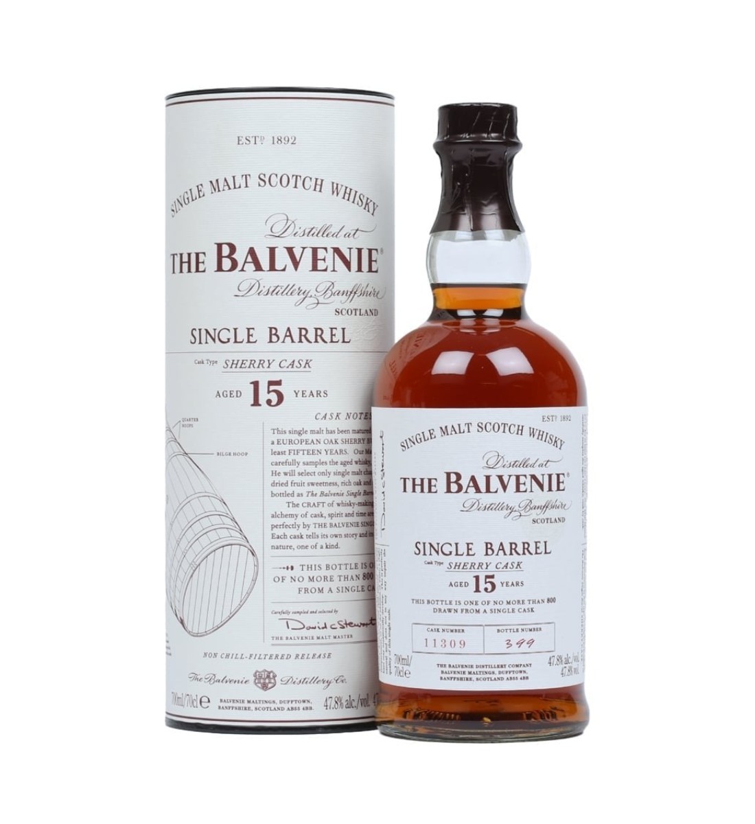 Whisky The Balvenie Single Barrel Sherry Cask 15 ani 0.7L